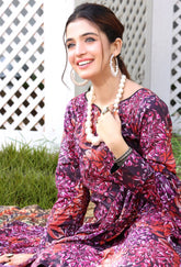 3 piece Swiss Jacquard Lawn suit-Printed (Unstitched)