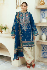 3 piece Swiss Jacquard Lawn suit-Printed (Unstitched)