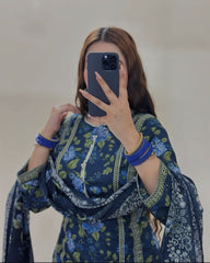 3 piece Swiss Jacquard lawn suit