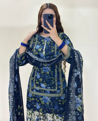 3 piece Swiss Jacquard lawn suit
