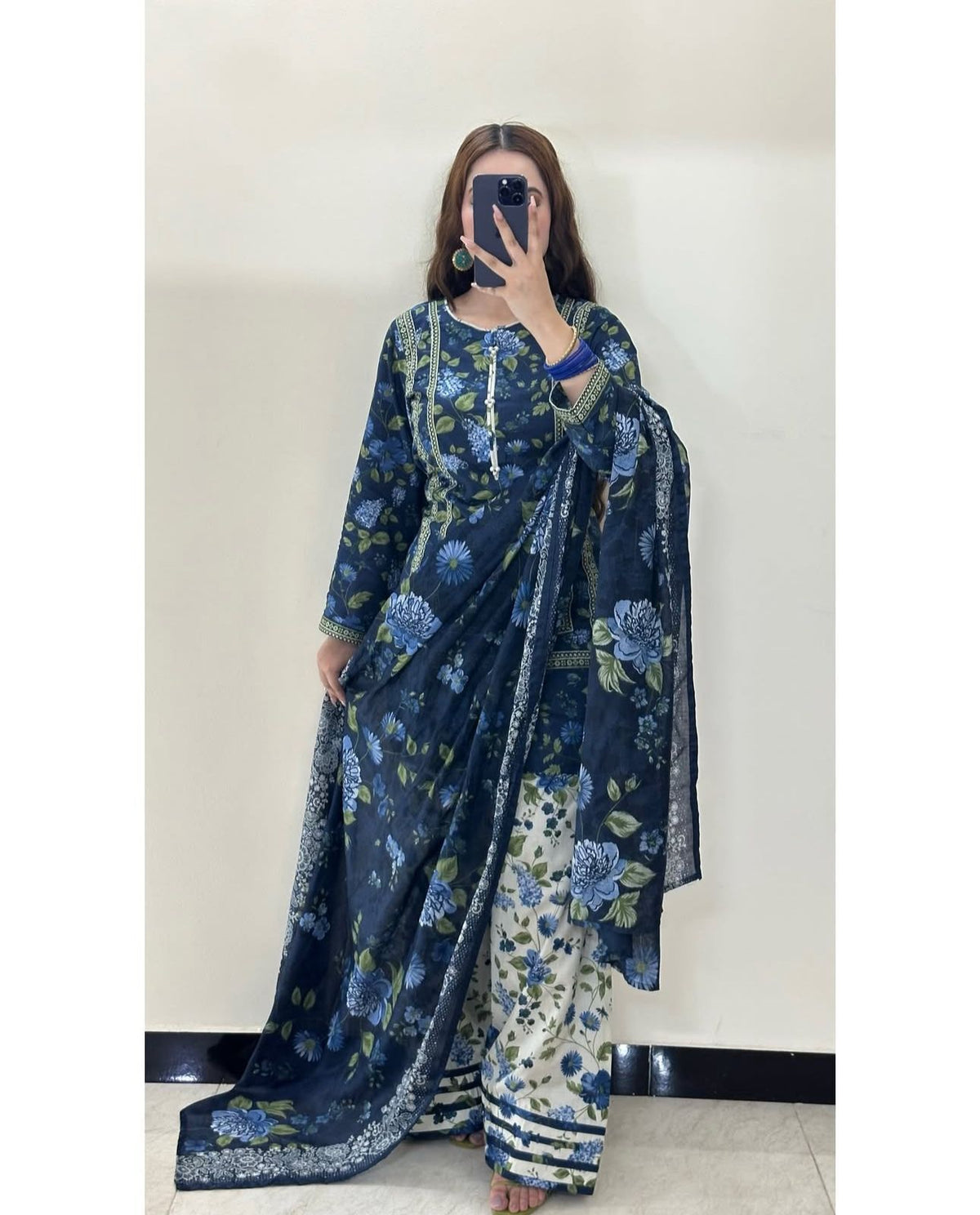 3 piece Swiss Jacquard lawn suit