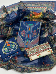 3 piece Swiss Jacquard lawn suit (unstitched)2