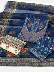 3 piece Swiss Jacquard lawn suit (unstitched)2