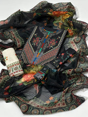 3 piece Swiss Jacquard lawn suit2