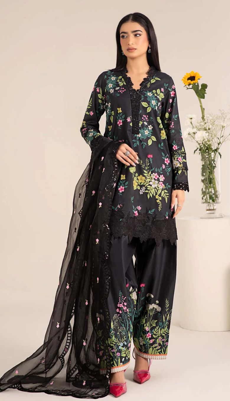 3 piece Swiss Jacquard lawn suit