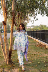 3 piece Swiss Jacquard lawn suit (unstitched)