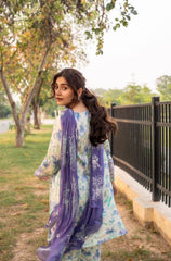 3 piece Swiss Jacquard lawn suit (unstitched)