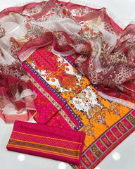 3 piece Swiss Jacquard lawn suit