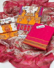 3 piece Swiss Jacquard lawn suit