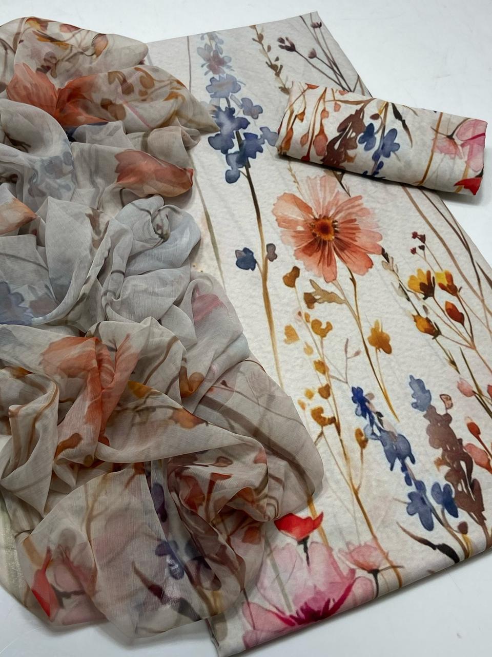 3 Piece Swiss monar Lawn suit