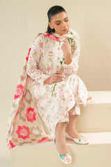 3 Piece Swiss Jacquard Linen Suit (Unstitched)