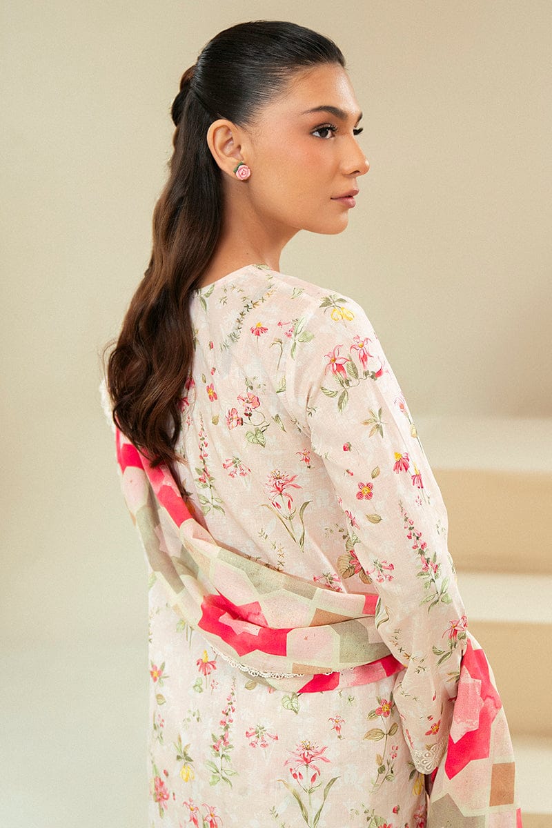 3 Piece Swiss Jacquard Linen Suit (Unstitched)